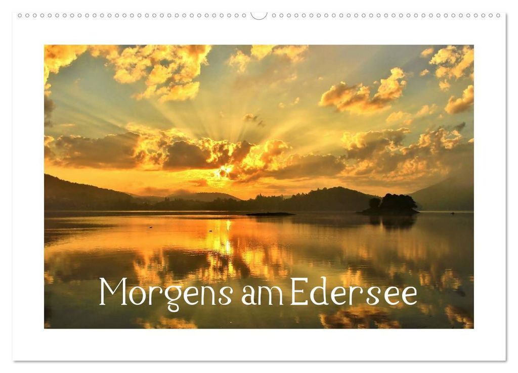 Morgens am Edersee (Wandkalender 2027 DIN A2 quer), CALVENDO Monatskalender