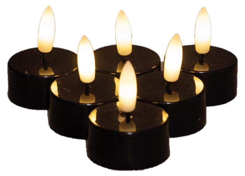 Anna's Collection LED-Teelichter - 6x -schwarz -D3,5 x H1,5 Produktbild 