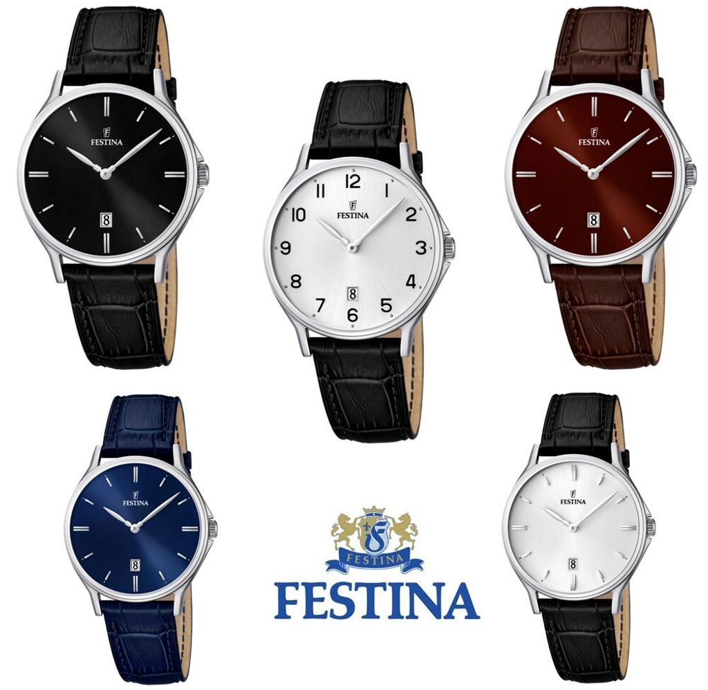 Festina Klassik Herren Armbanduhr Klassik Leder F16745/1 Produktbild 