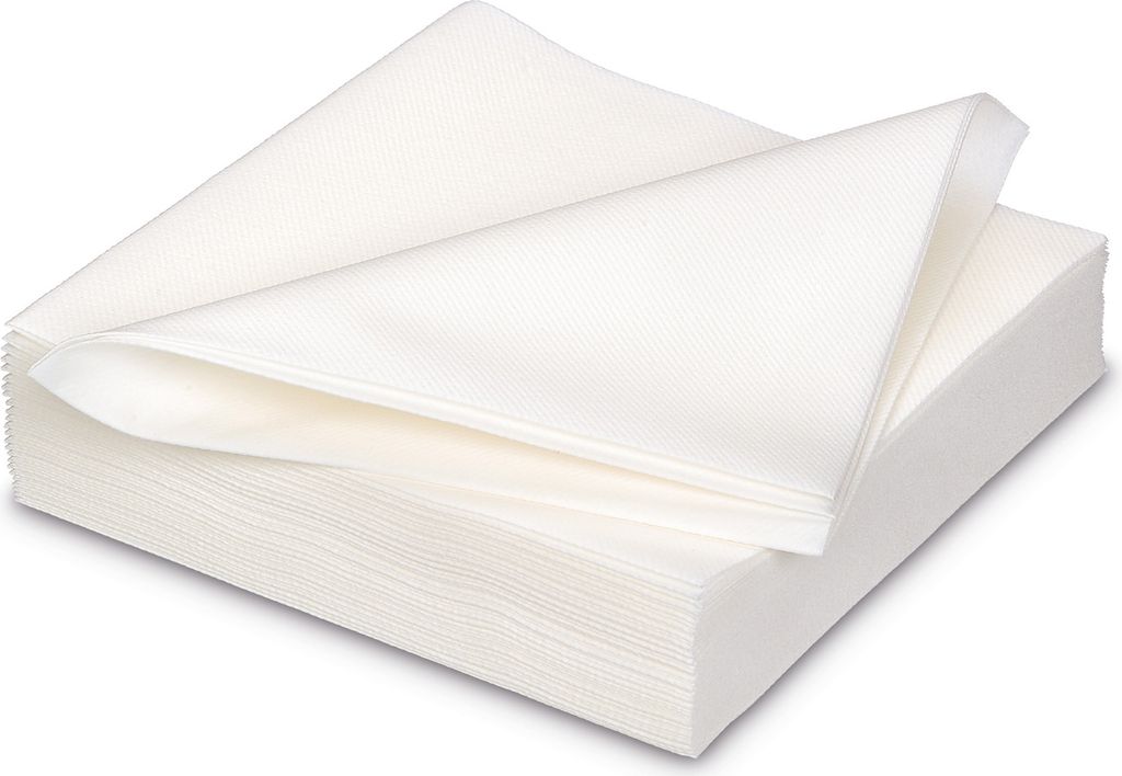 Servietten stoffähnlich 40x40cm 25 Stück Weiß Produktbild 