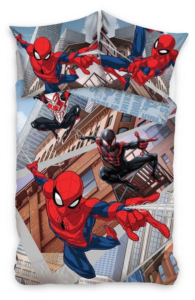 Spiderman Bettwäsche - weiche Baumwolle 135x200 cm Kissen und Decke