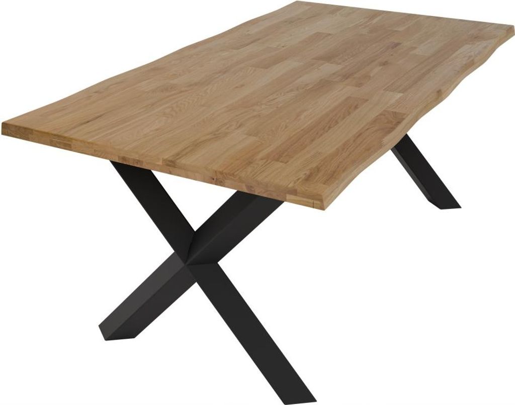 Kondela Esstisch Frida 180x100 cm - Natur / Schwarz