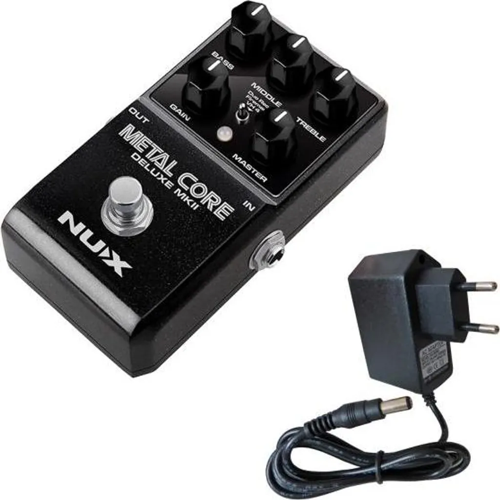 Pédale de distorsion métal Nux Metal Core MKII Deluxe pour guitare électrique