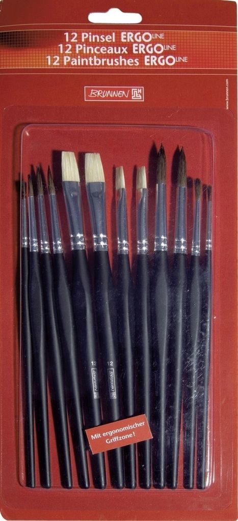 Pinselset ErgoLine Größen sortiert VE=12x12 Stück