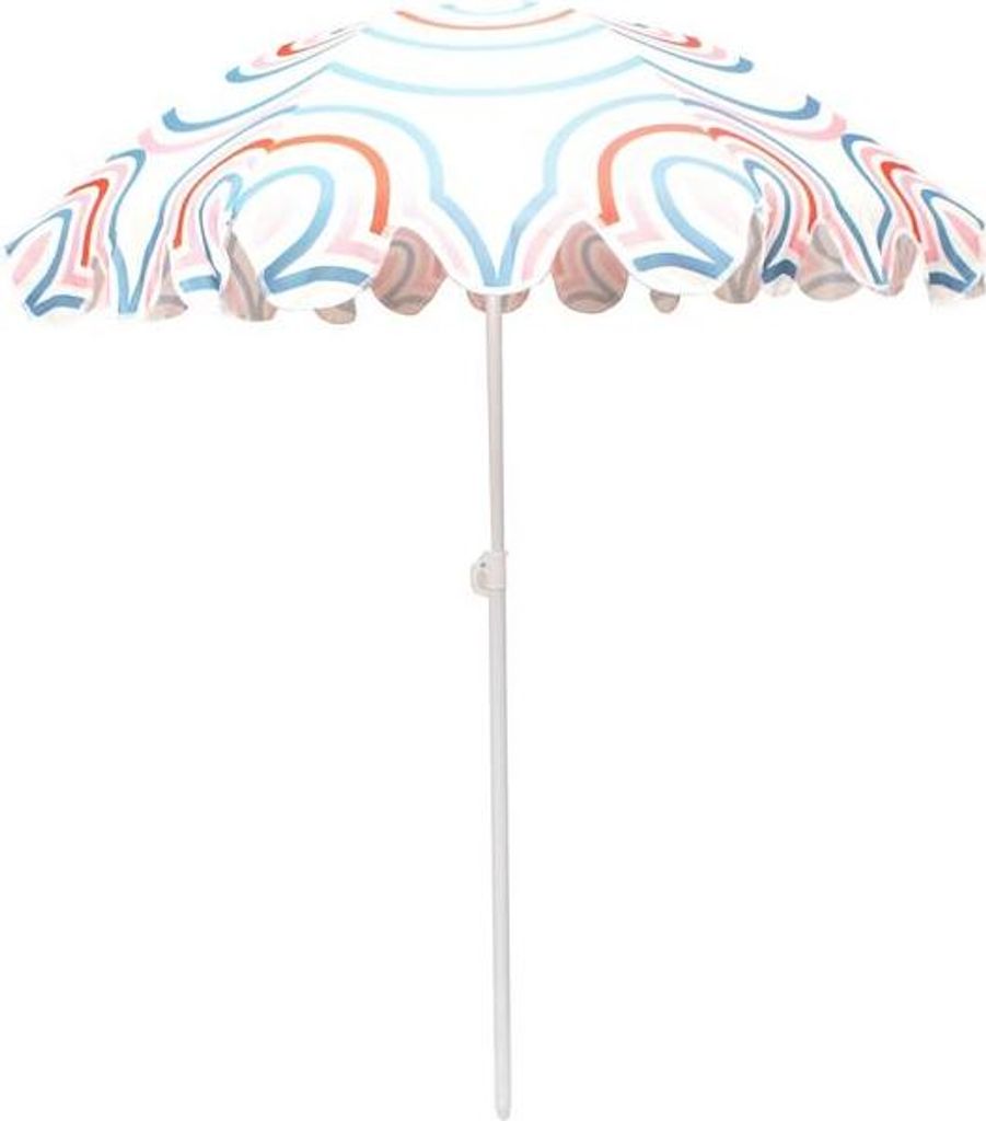 Parasol de plage et de jardin 160 cm – Rayures bleues – Image du produit 