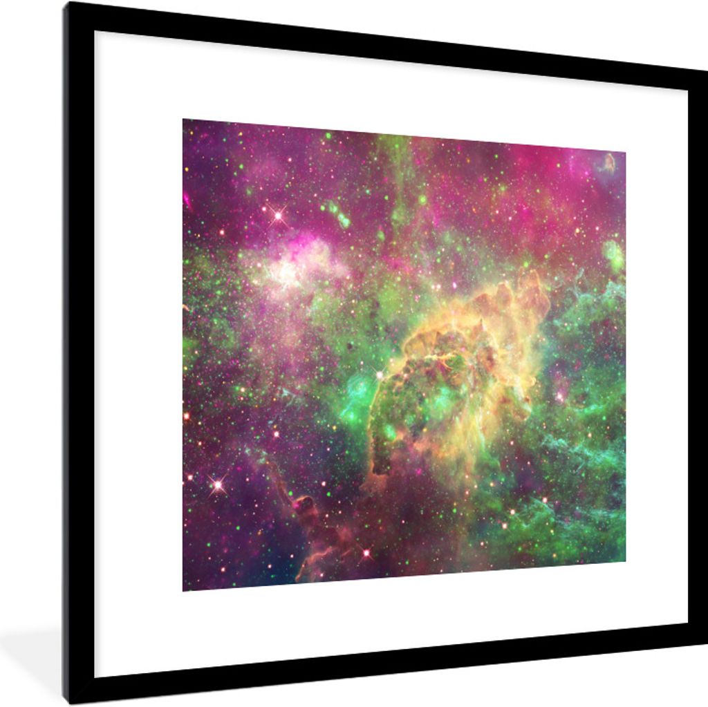 MuchoWow® Gerahmtes Poster Weltraum - Sterne - Farben 40x40 Produktbild 