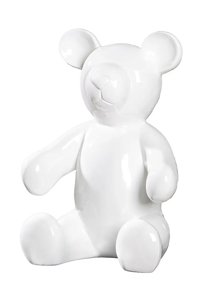 Statue Ours Blanc Gilde 45 cm : Déco Robuste en Résine Inaltérable