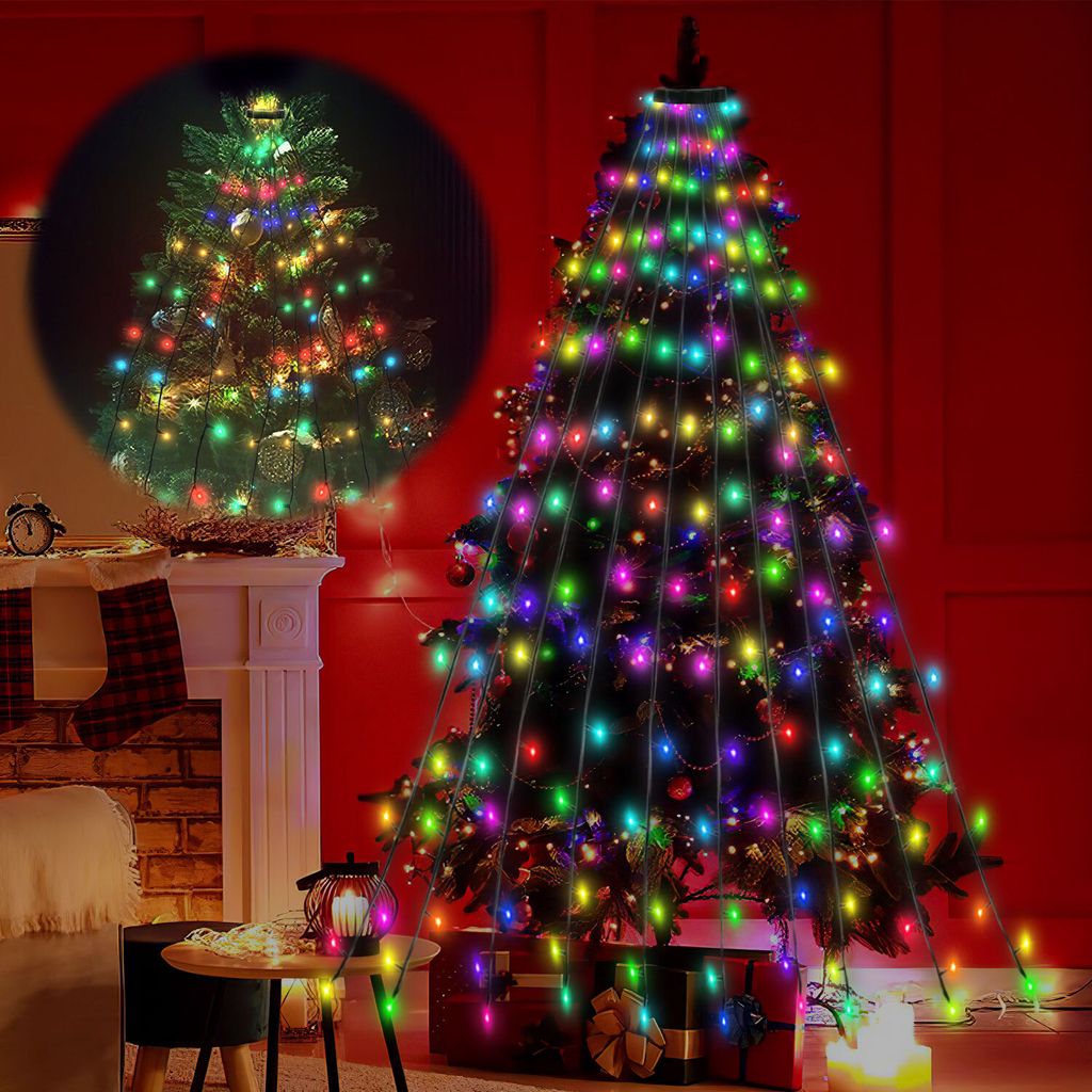 3 Weihnachtsbäume Mit LED Licht - Glas Bäume Mit Timer Dekoration