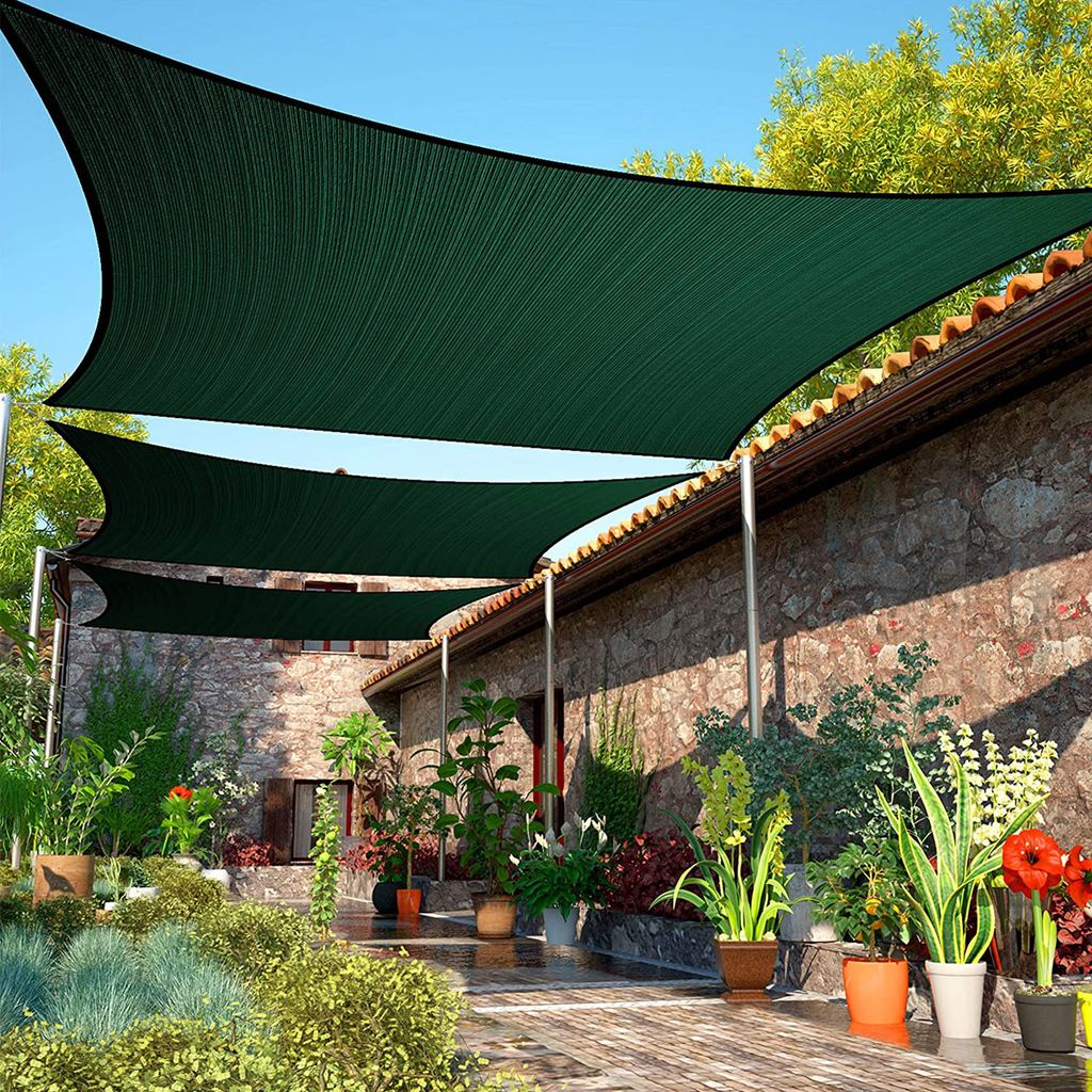 3x4m Schutznetz Gartenschattierungsnetz 70 % Sonnensegel mit Ösen für Terrasse Draussen Garten Patio Balkon,Anti-UV Sonnenschutz