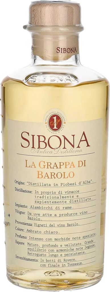 Sibona La Grappa di BAROLO 40% Vol. 0,5l Image du produit 