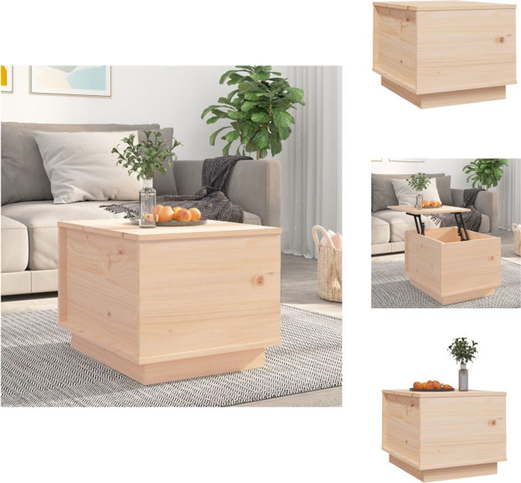 vidaXL Couchtisch 40x50x35 cm Massivholz Kiefer - Couchtische