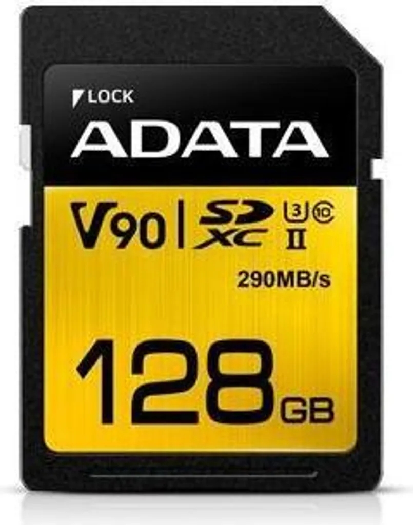 ADATA Premier One 128GB UHS-II U3 V90 Carte SD Haute Vitesse 290MB/s