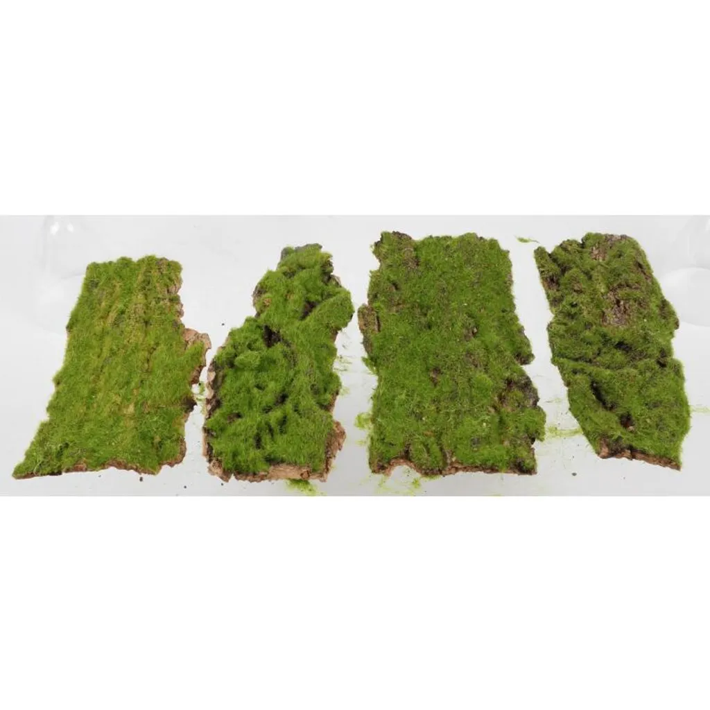 Décoration murale écorce artificielle et mousse florale lot de 12