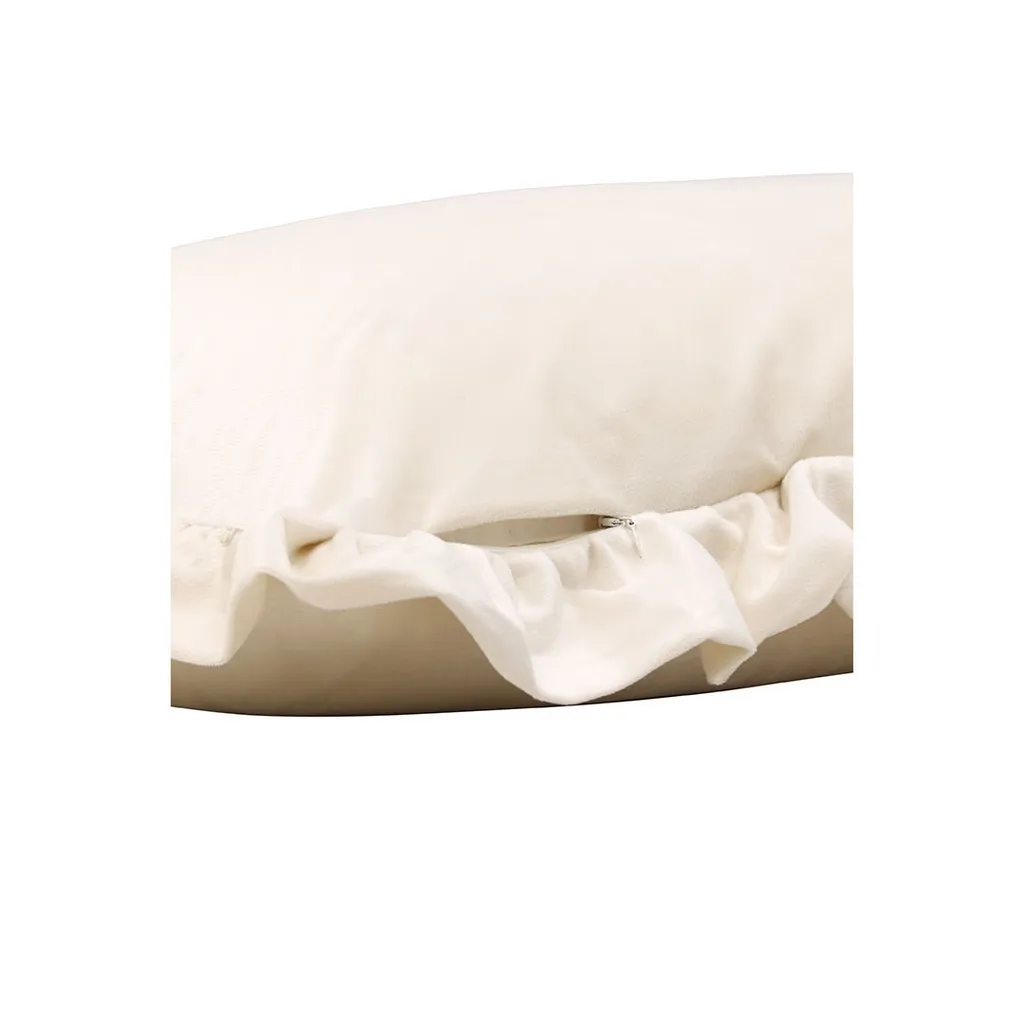 Grande taie d'oreiller 70x100 Hailey blanche pour linge de lit chic