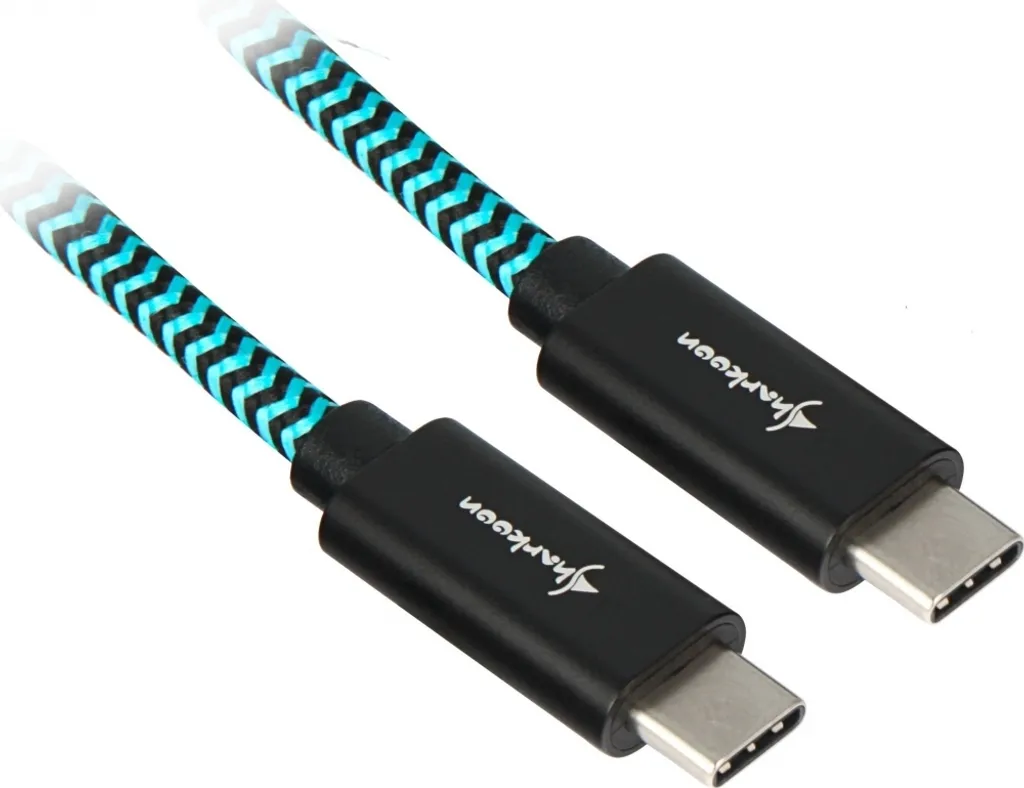 Cavo Dati Sharkoon USB 3.1 Tipo C - Design Robusto Nero-Blu