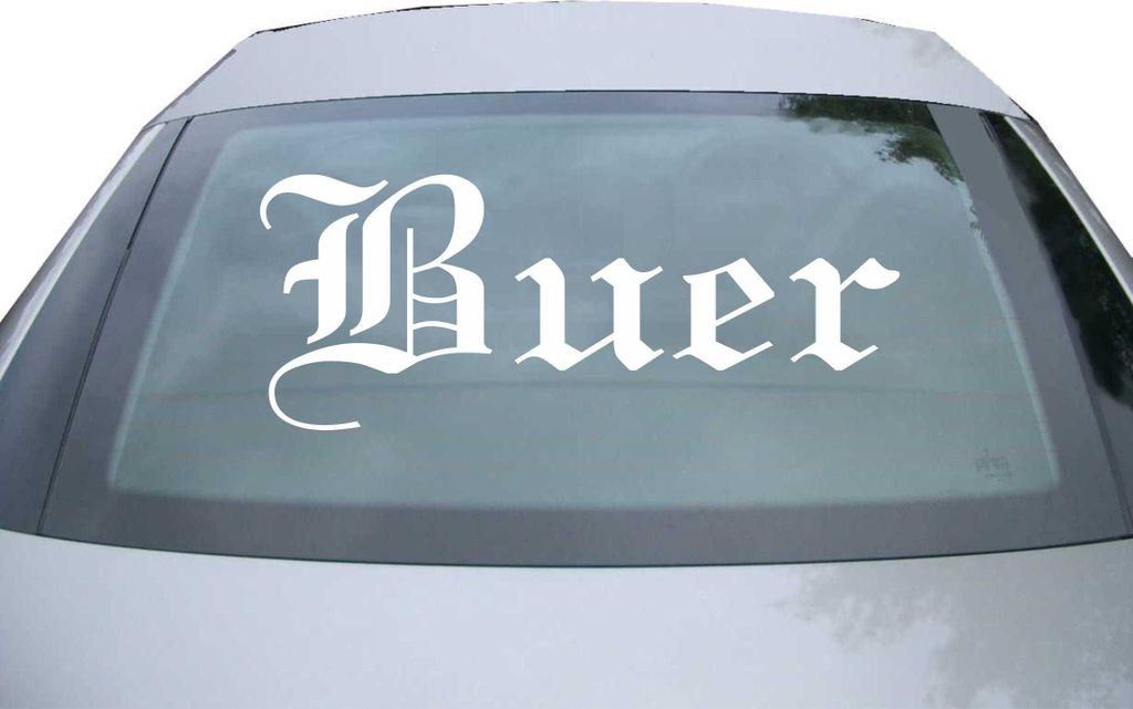 Indigos UG - Aufkleber Heckscheibe & Motorklappe DE6484 - weiß - 600x240 mm - Stadt Bür - Auto Scheiben Fenster Heckklappe Tuning Racing JDM - Di...