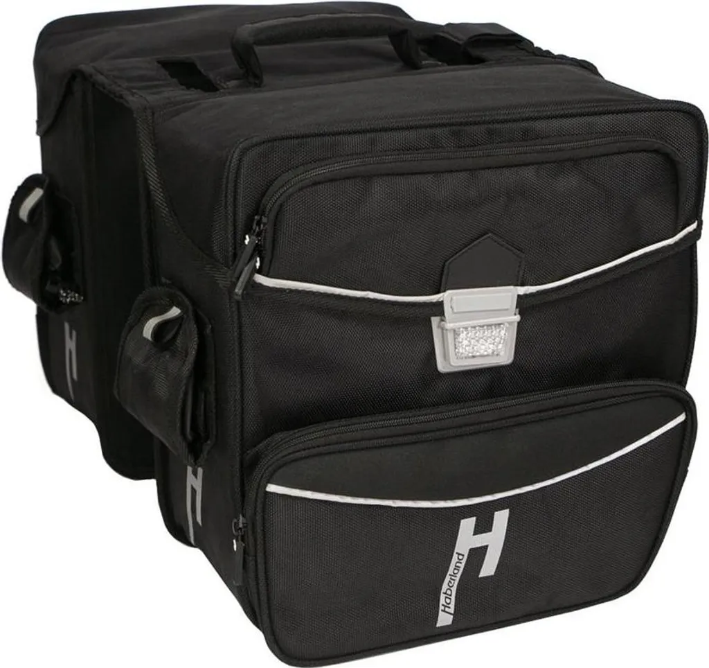 HABERLAND Touring Max Sacoche Double Vélo Noire Grande Capacité 40L
