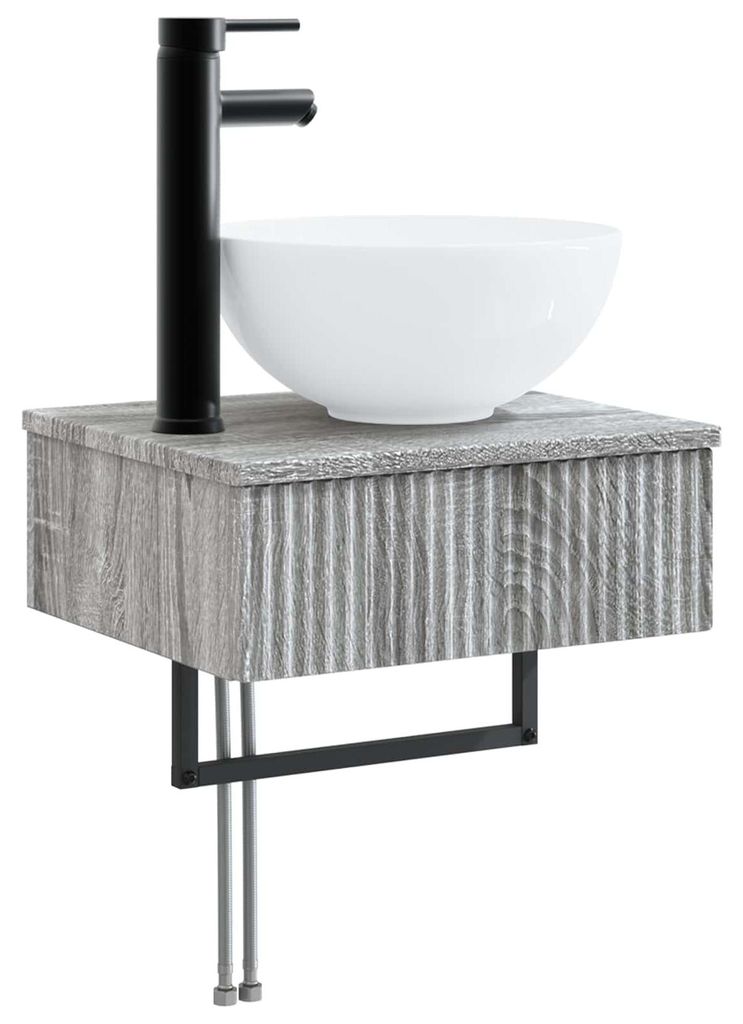 Wandmontiertes Waschbecken Grau Sonoma 40 x 35 x 39 cm