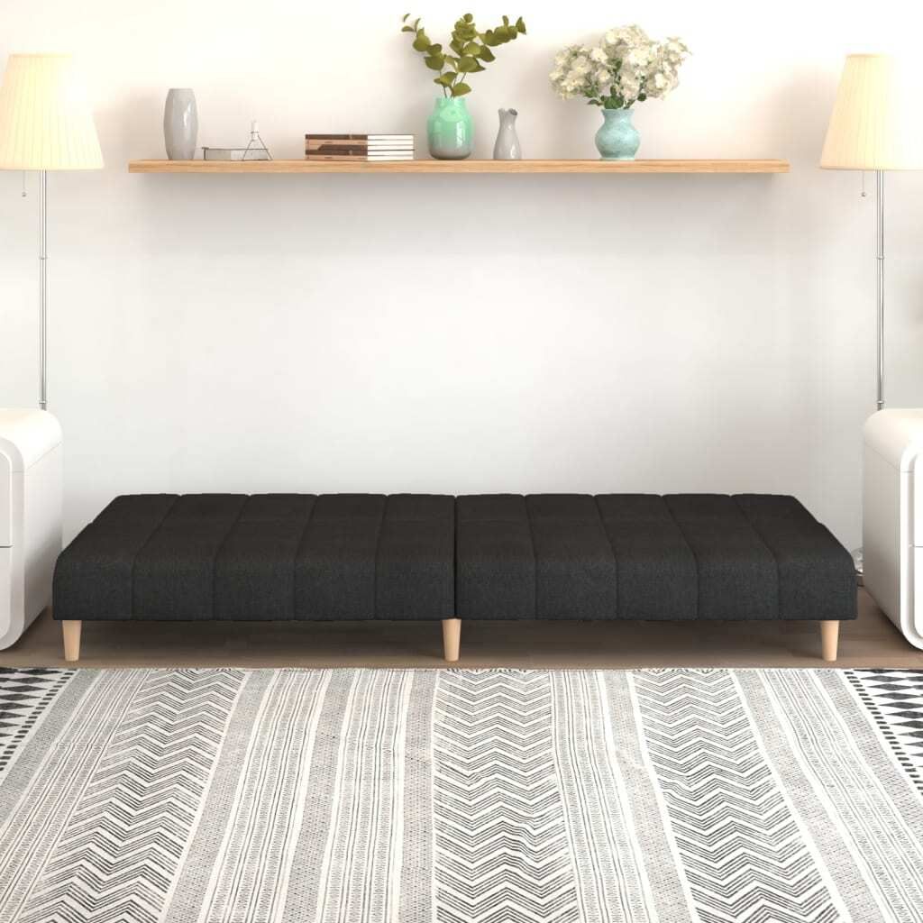 "2026 Aktion"Schlafsofa - CLORIS - Bettsofa eleganten Design - 2-Sitzer Schwarz Stoff - 200 x 84,5 x 69 cm - NeuMöbel1388931