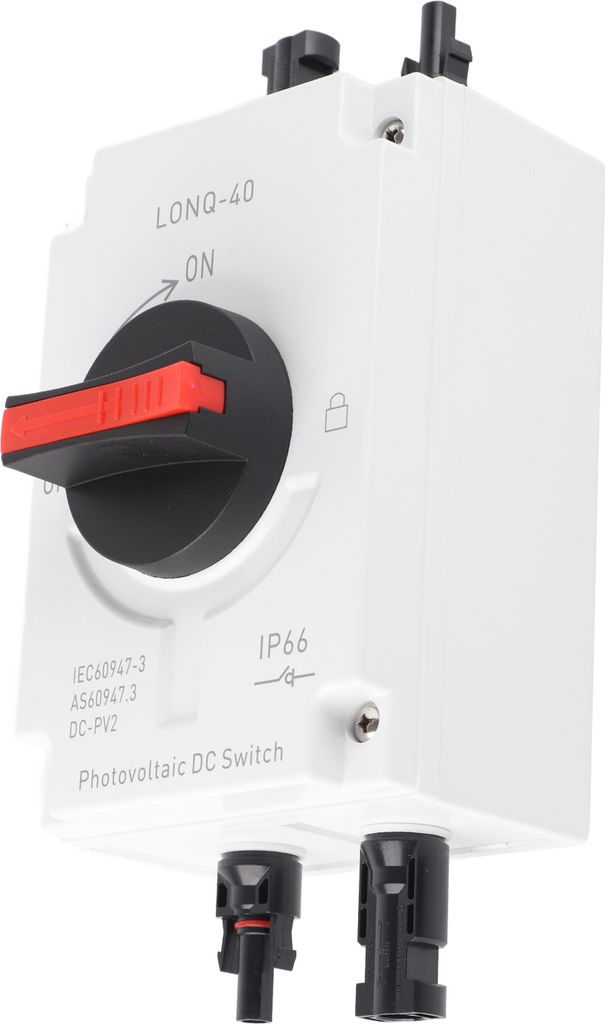 Photovoltaik DC Isolator Solar Schalter IP66 Wasserdicht Isolierter Schalter für Solarbetriebene Wohnmobile 1200V DC 32A 4P Sicherung Proctive