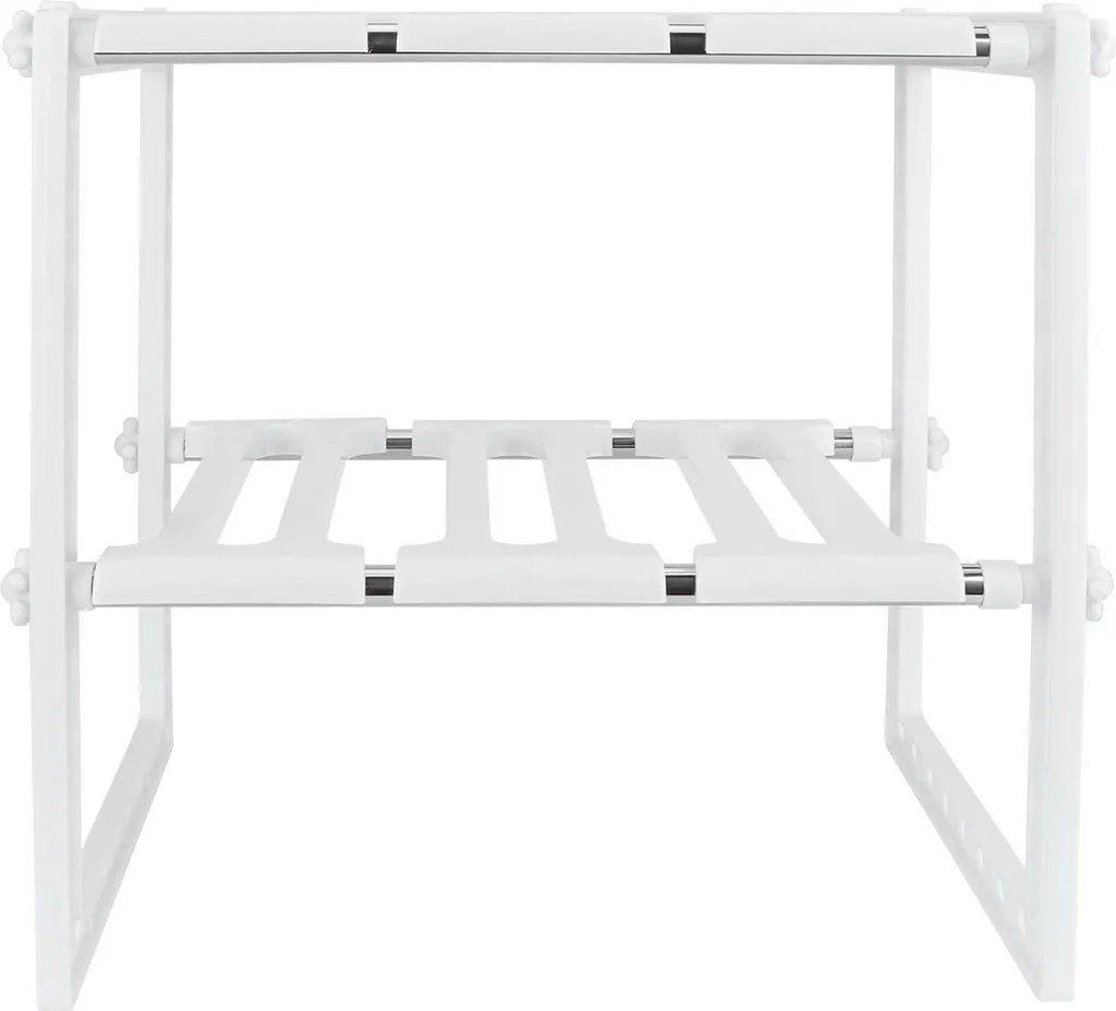 Organisateur de Placard Modulable à 2 Étages pour Rangement Sous Évier