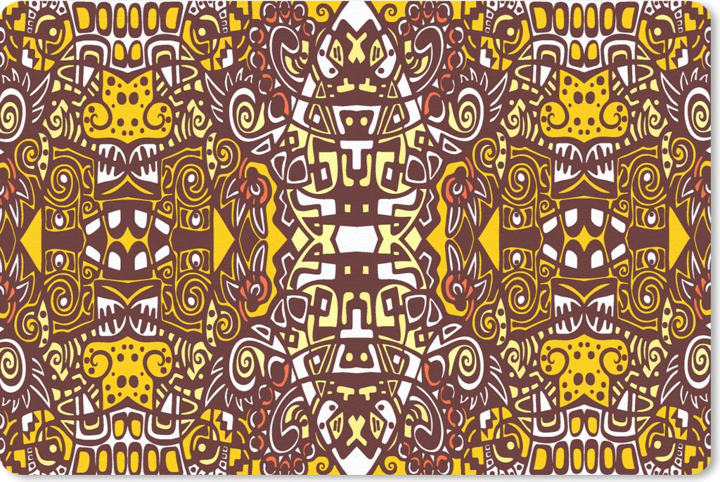 MuchoWow Mauspad Mousepad Muster - Azteken - Mexiko 27x18 cm - Mousepads - Maus Mat - Pad - Mausunterlage - Büroartikel - Desk Matten
