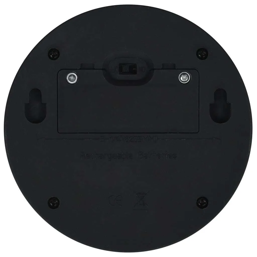 Applique solaire LED ronde pour mur extérieur - Lot de 24 balises noires