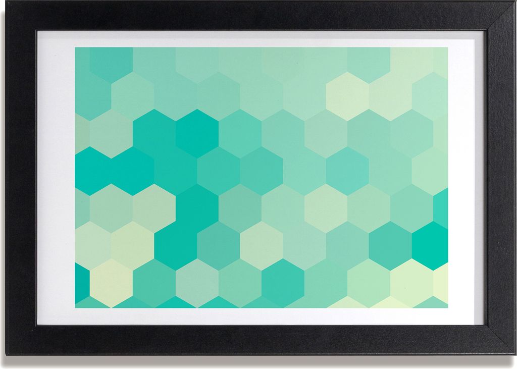 Bild 30x20 MDF-Rahmen, Wandkunst geometrischer Hintergrund