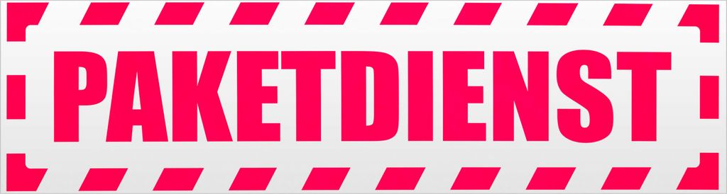 Kiwistar Paketdienst gestreift Magnetschild Schild magnetisch - 45cm Neonpink - Magnetfolie für Auto PKW Kfz