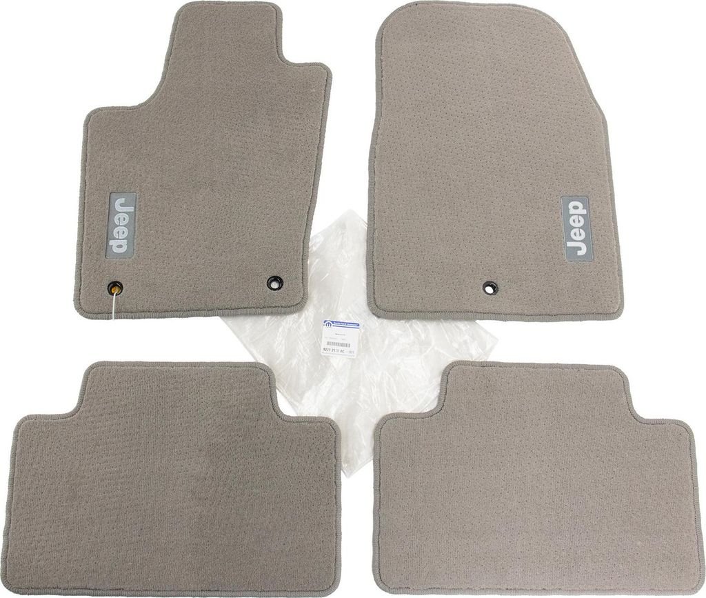 Fussmattensatz Mittelsteingrau mit Jeep Logo 4er Set K82212176AC