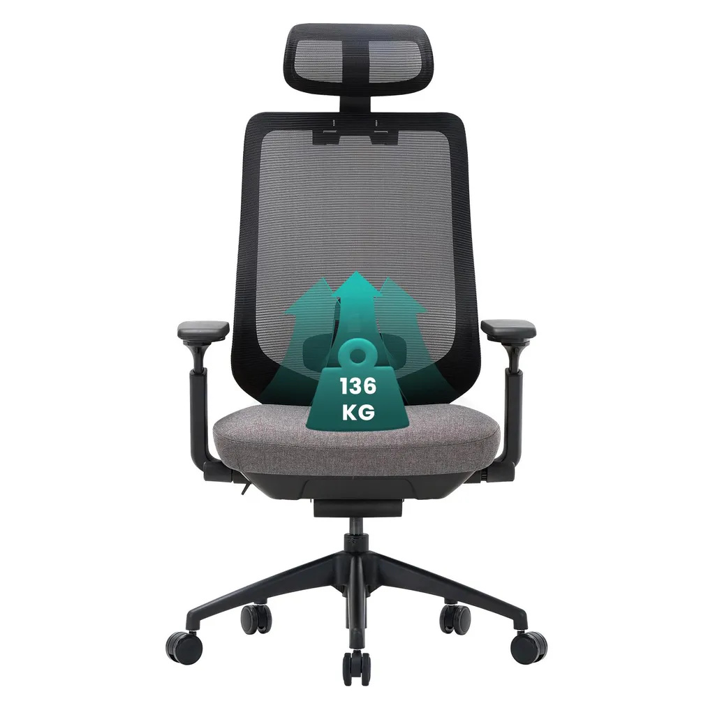Fauteuil de bureau contre le mal de dos à haut dossier ergonomique
