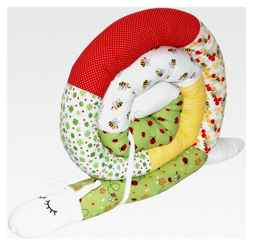 Bettschnecke/Bettschlange XXL (Motiv Marienkäfer) Länge 250 cm, personalisierbar, Seitenschläferkissen