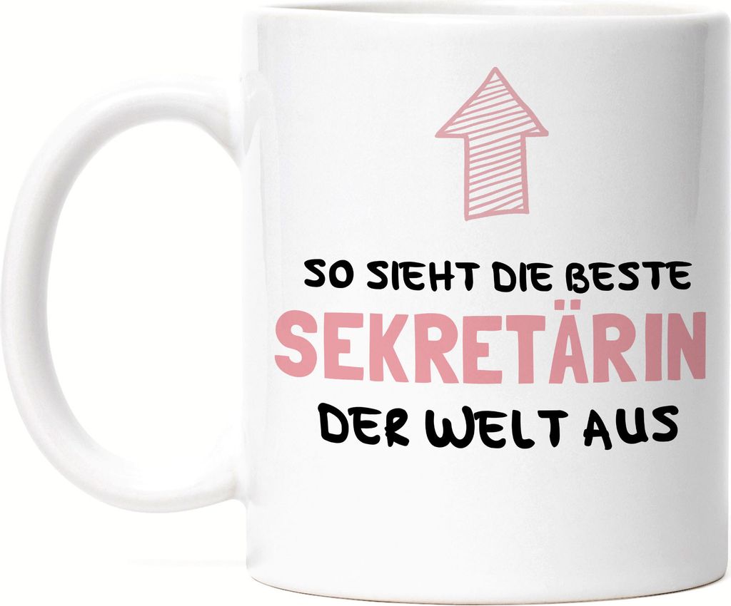 So Sieht Die Beste Sekretärin Aus Tasse Arbeitskollegin Abschiedsgeschenk Büro Assistenz