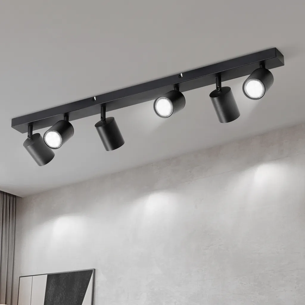 Faretto da Soffitto Orientabile ZMH - Plafoniera Moderna GU10 6 Luci