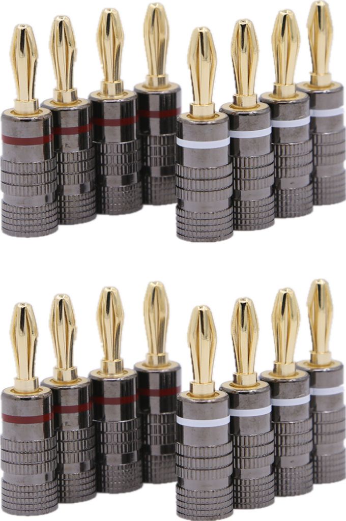 INF Fiche banane plaquée or 4 mm 16-pack Image du produit 