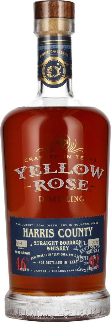 Yellow Rose HARRIS COUNTY Bourbon Whiskey 46% Vol. 0,7l Image du produit 