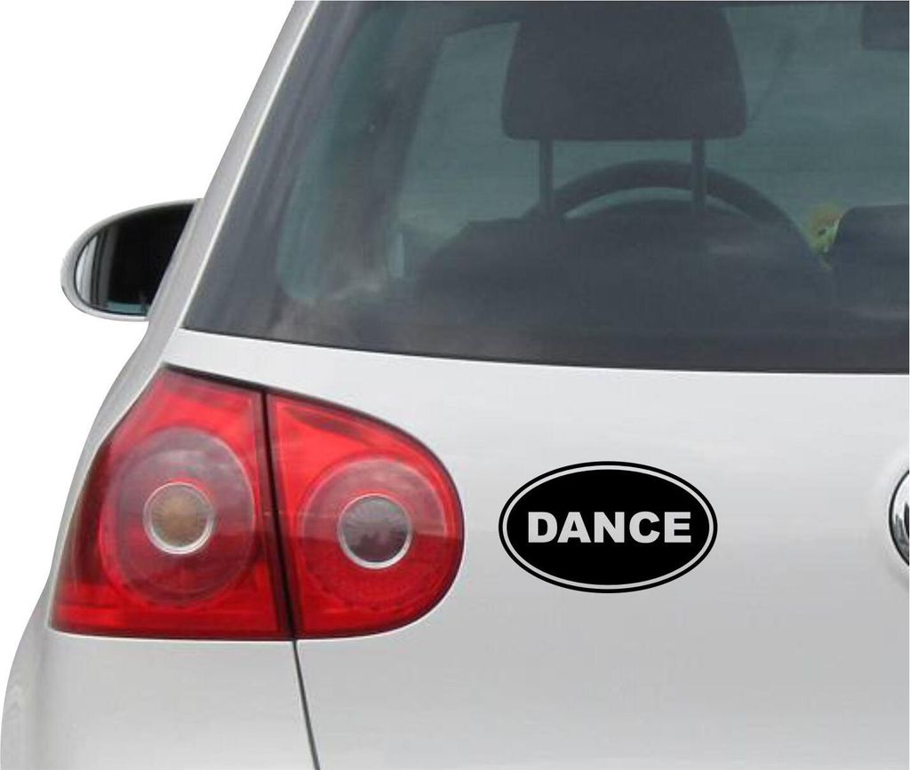 Aufkleber / Autoaufkleber - JDM - Die cut - DANCE EURO OVAL - Folie Auto Decal Sticker #1700 - schwarz -139mm x86mm