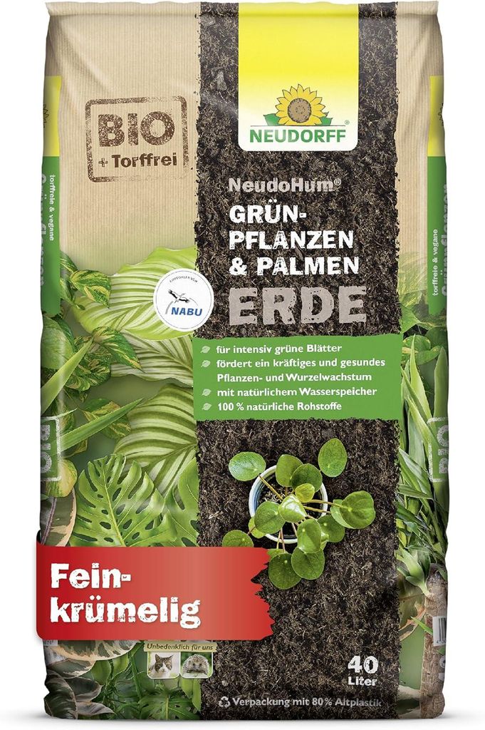 Neudorff NeudoHum Grünpflanzen- & PalmenErde 40 Liter Produktbild 