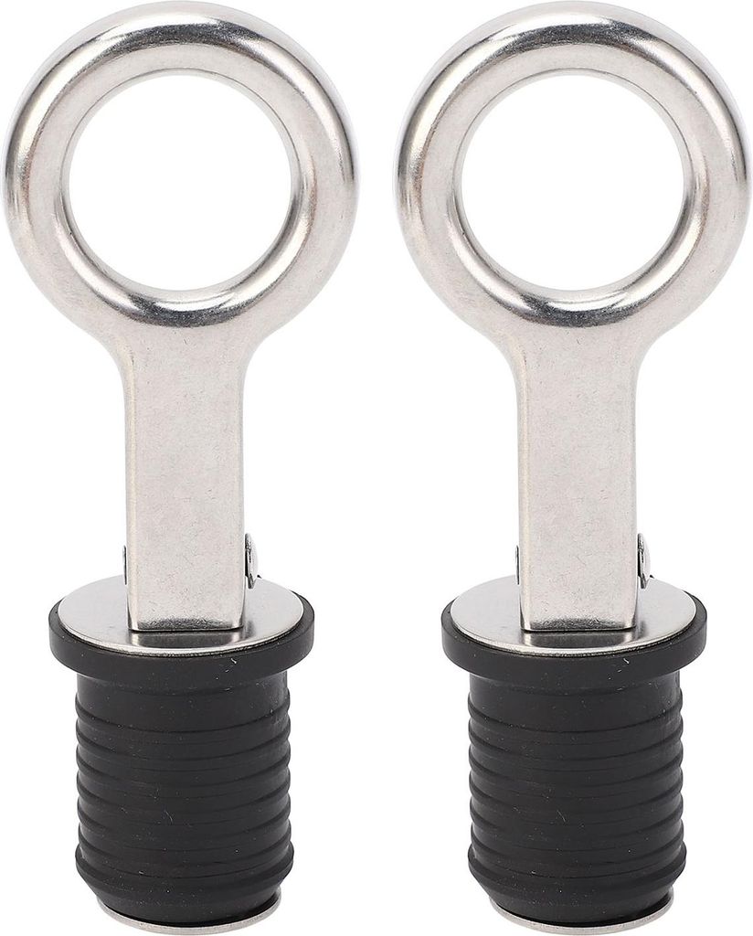 2PCS Bootsstopfen Schnappgriff Edelstahl Abfluss Twist Marine Gummi Zubehör für Schiffe Yachten 1 Zoll
