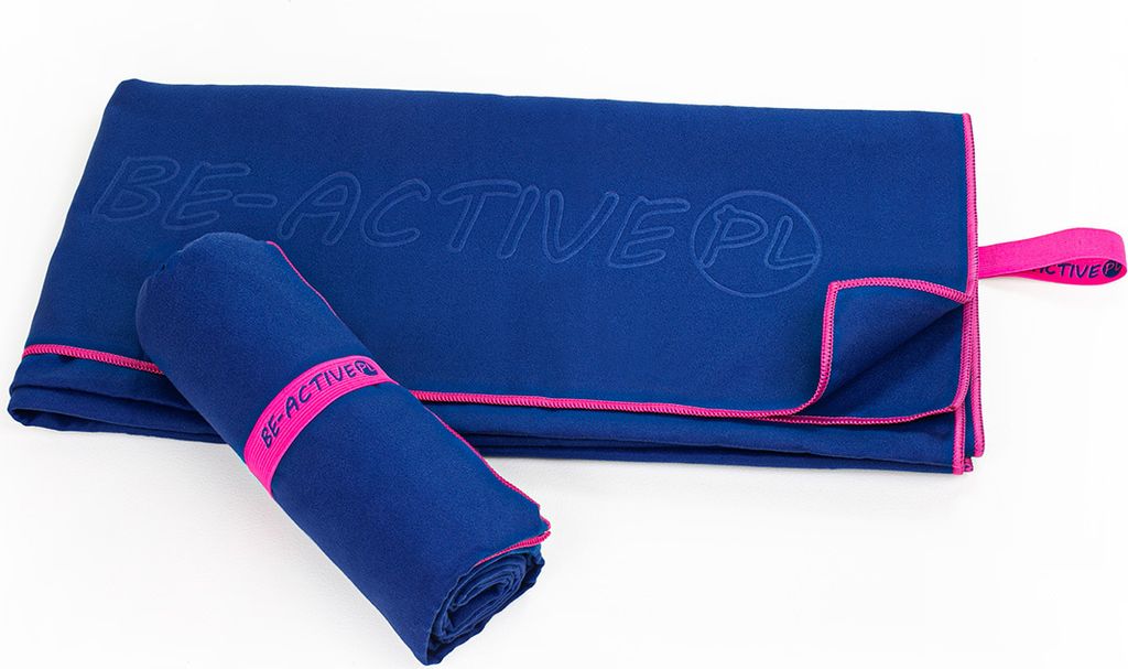 Mikrofaser Handtuch 180x100 cm Badetuch Strandtuch Mikrofaser Reisehandtuch Sporthandtuch marineblau-rosa