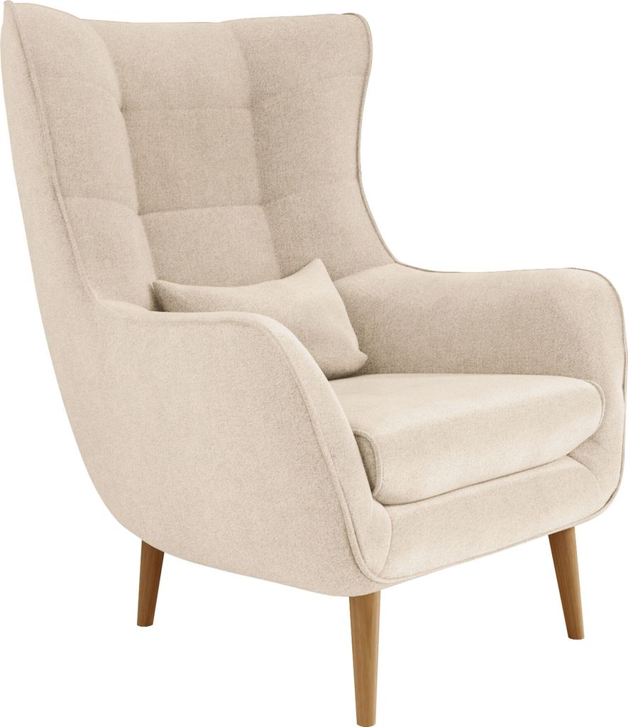 MIRJAN24 Polstersessel Estjano, Ohrensessel, Relaxsessel, Stilvoll Wohnzimmer Sessel (Farbe: Alfa 01)