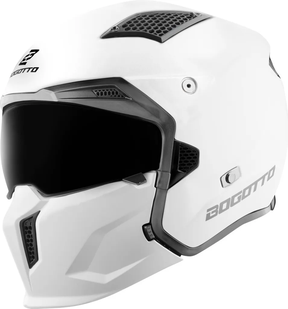 Casco Jet Bogotto Radic Bianco Opaco XS - Design Street e Massima Sicurezza