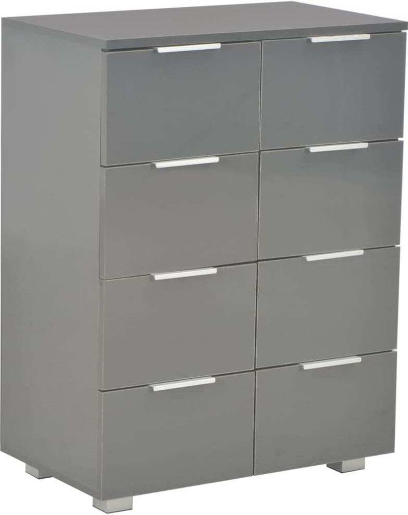 Sideboard Hochglanz-Grau 60x35x80 cm Holzwerkstoff Produktbild 