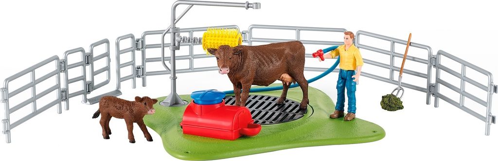 Schleich Farm World mycí stanice pro krávy, hrací figurka Obrázek produktu 