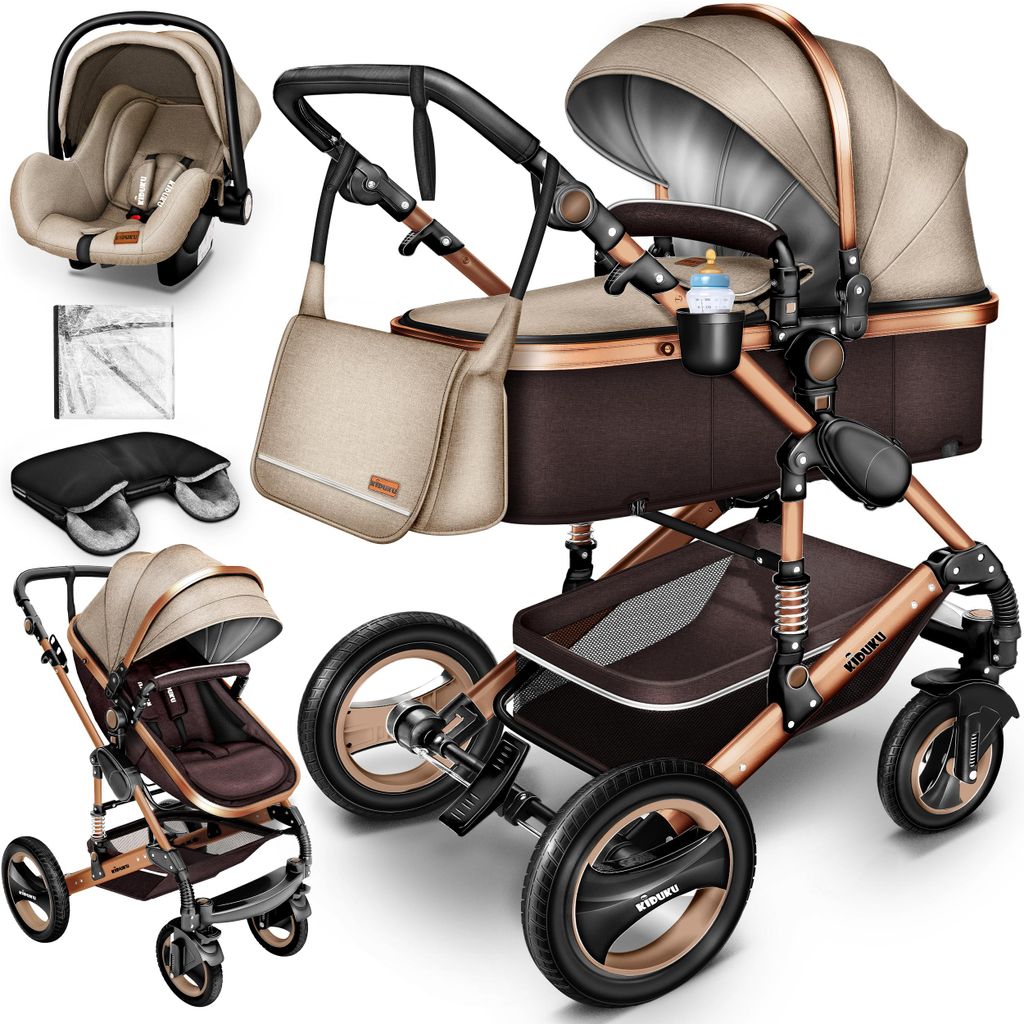 Kiduku Kinderwagen Komplettset, Kombikinderwagen Set inkl. Produktbild 