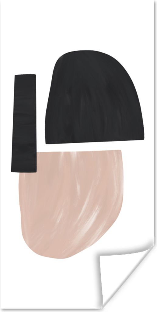 MuchoWow Poster Abstrakt - Minimalismus - Pastell 75x150 cm - Dekoration für die Wände