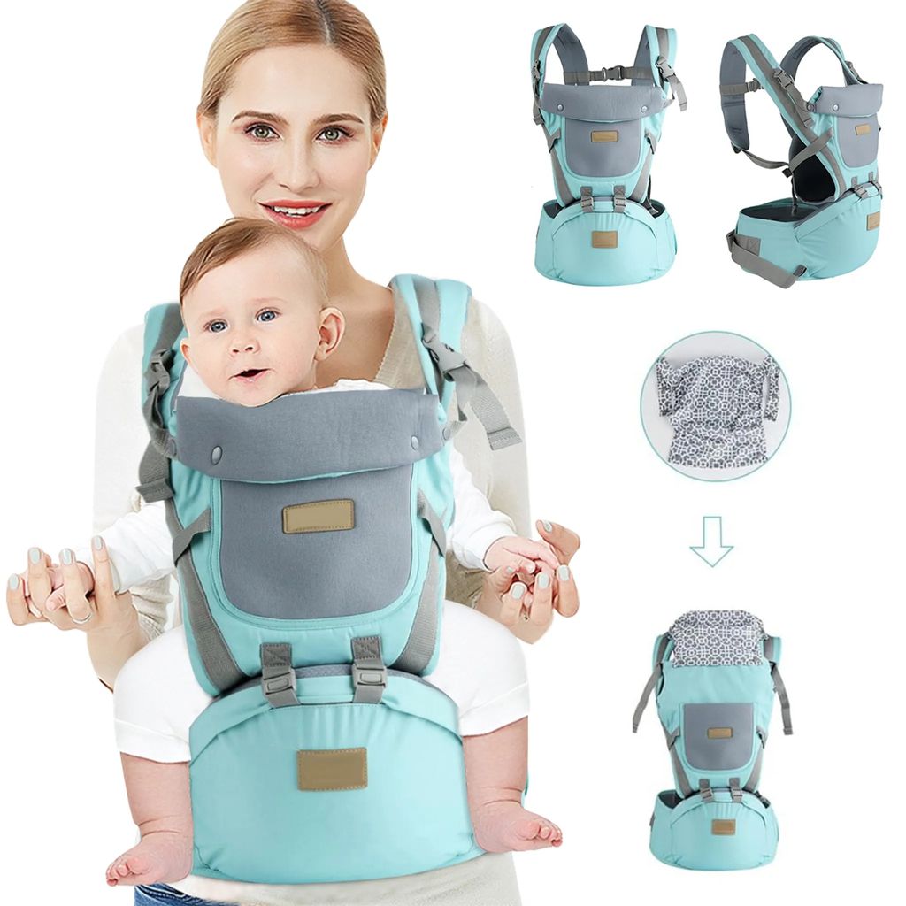 9 in 1 Ergonomische Babytrage Kindertrage Bauchtrage Rückentrage Baby Carrier 