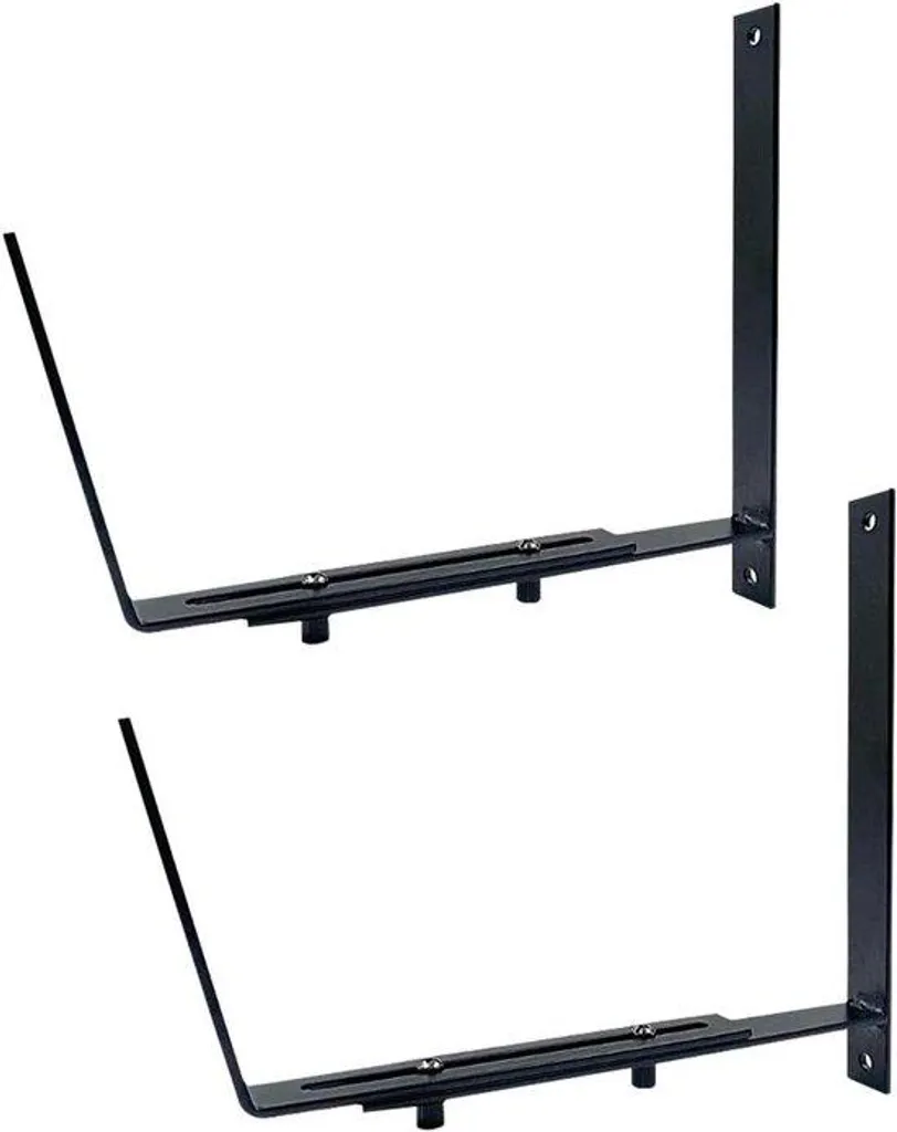 Jardinière Suspendue de Balcon en Métal Noir - Lot de 2 Paniers Fleurs