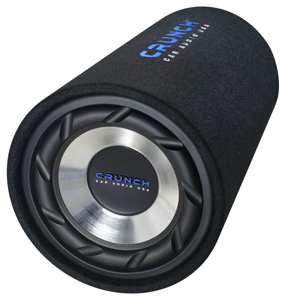 CRUNCH Tube-Subwoofer GTS-250 25cm Auto Gehäuse Bassrolle 500 Watt Bassbox Röhre