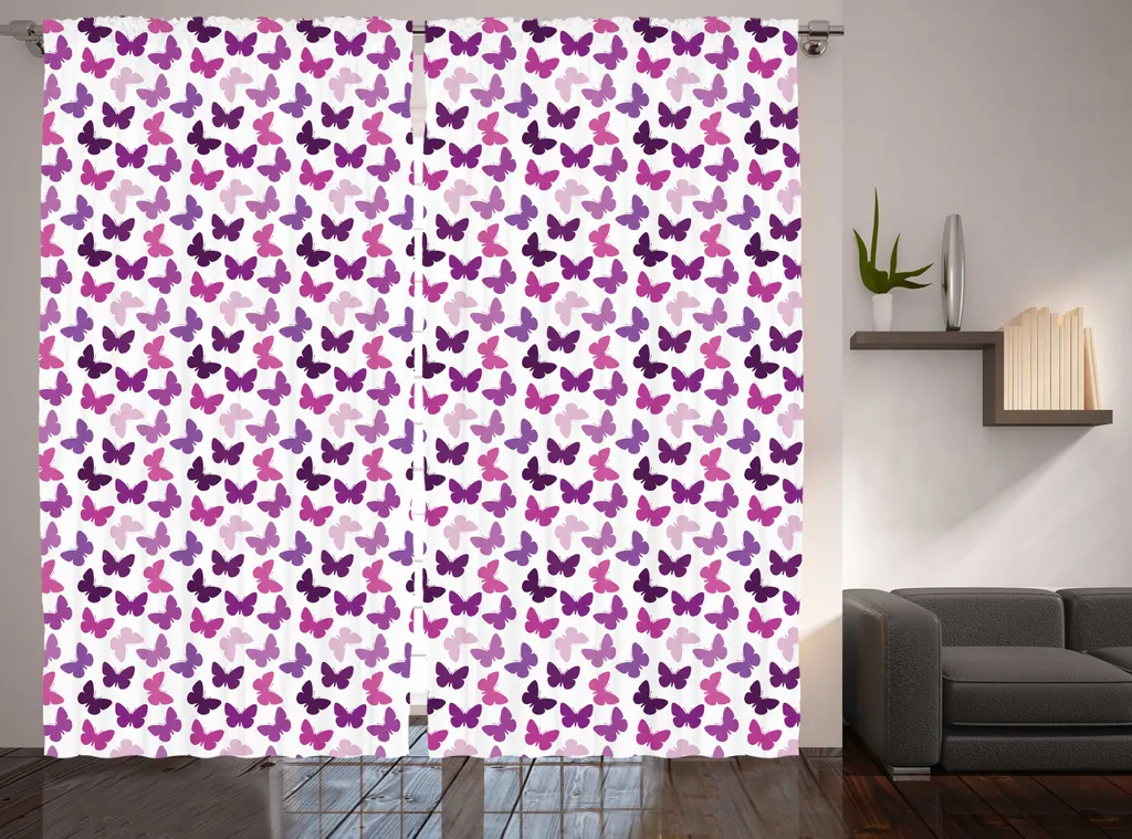 Rideau Anti-Regard Papillon 280x225 cm pour Intimité du Salon et Chambre